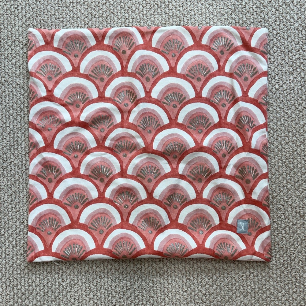 Serena & Lily Block Print 20” x 20” Pillow Cover
